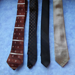4 vintage SILK men's ties